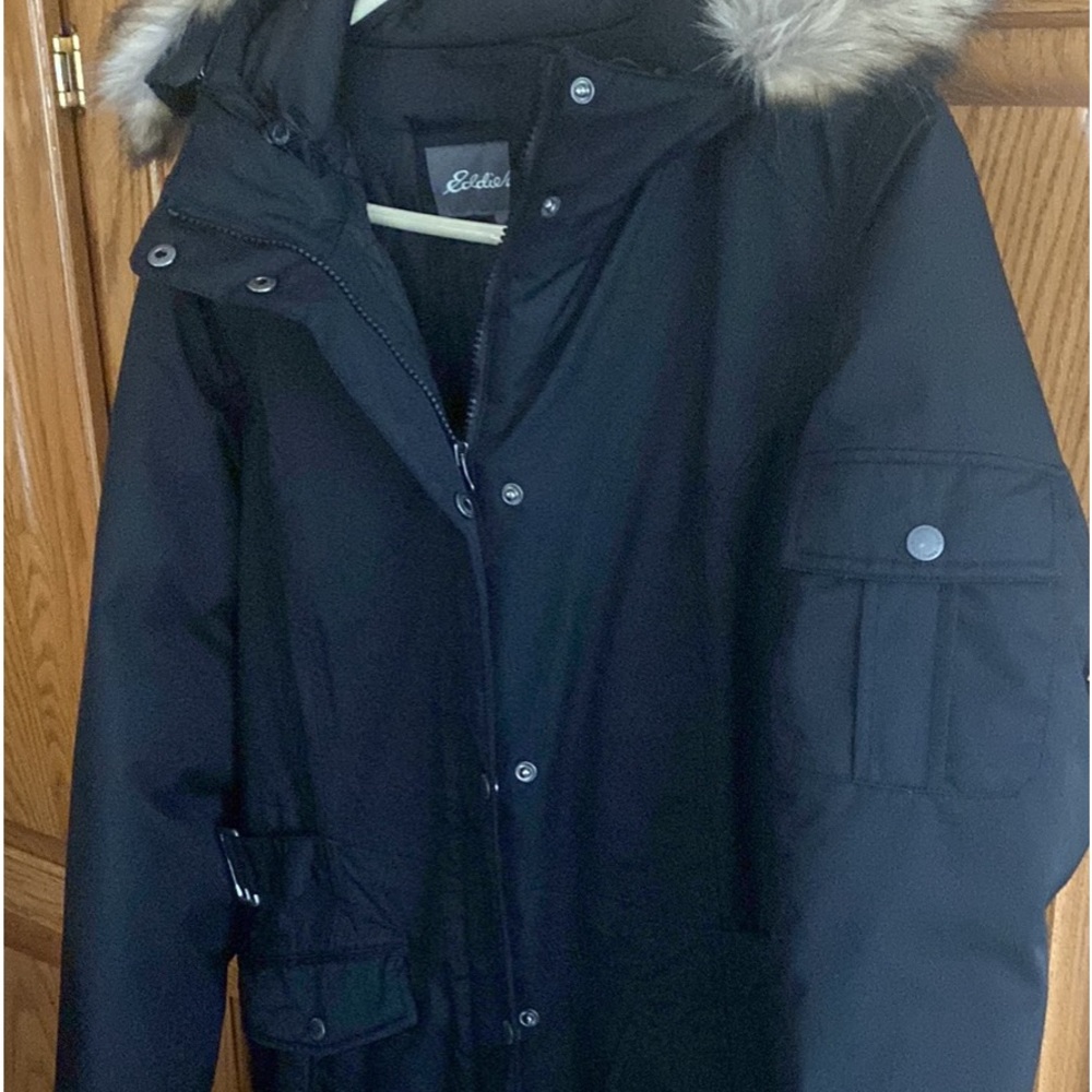 Eddie Bauer Women,  Tall Large Jacket, dry cleaned, never used fur.